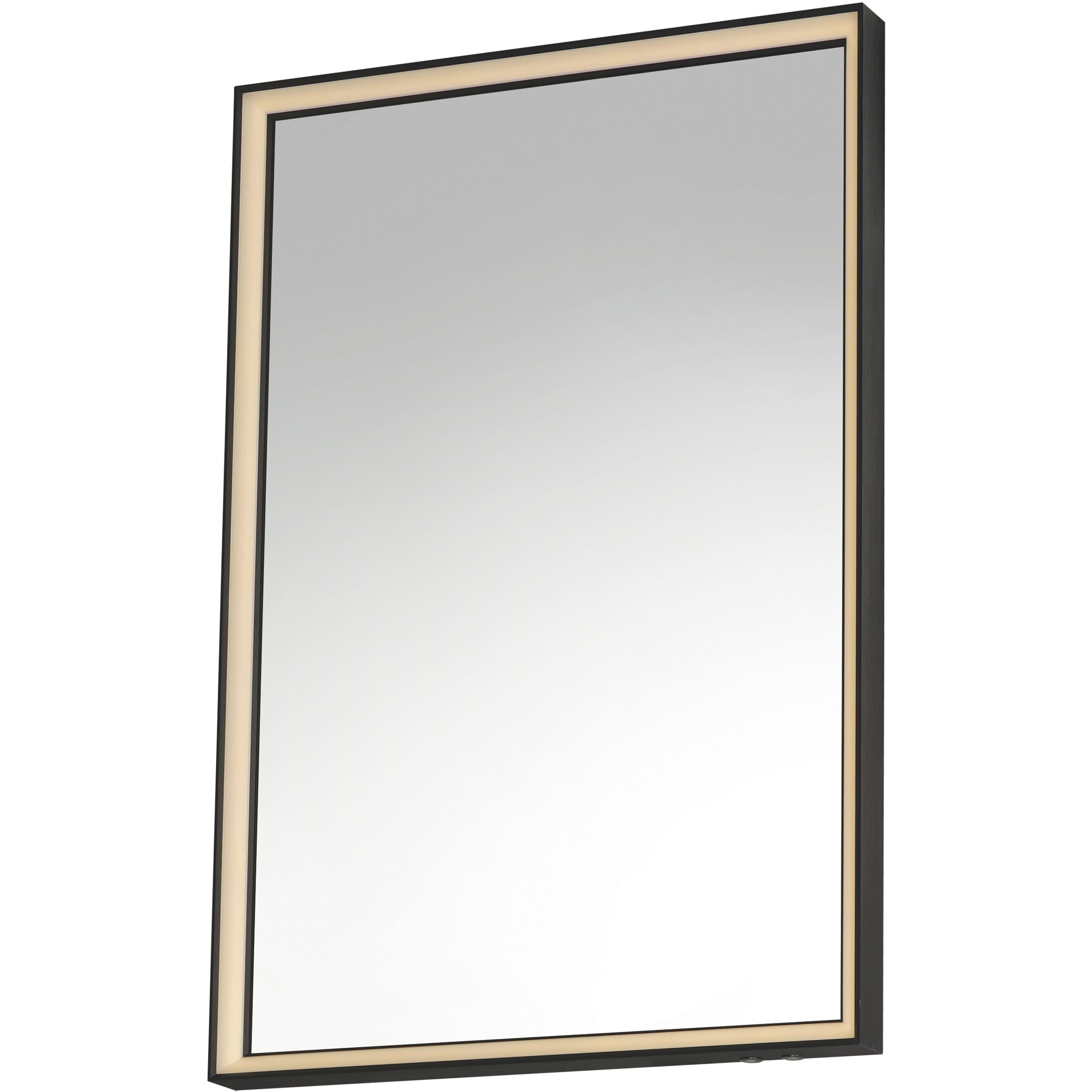 Bevel 30 X 24 inch Brushed Black LED Mirror