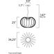 Argent LED LED 34.25 inch Polished Chrome Single Pendant Ceiling Light