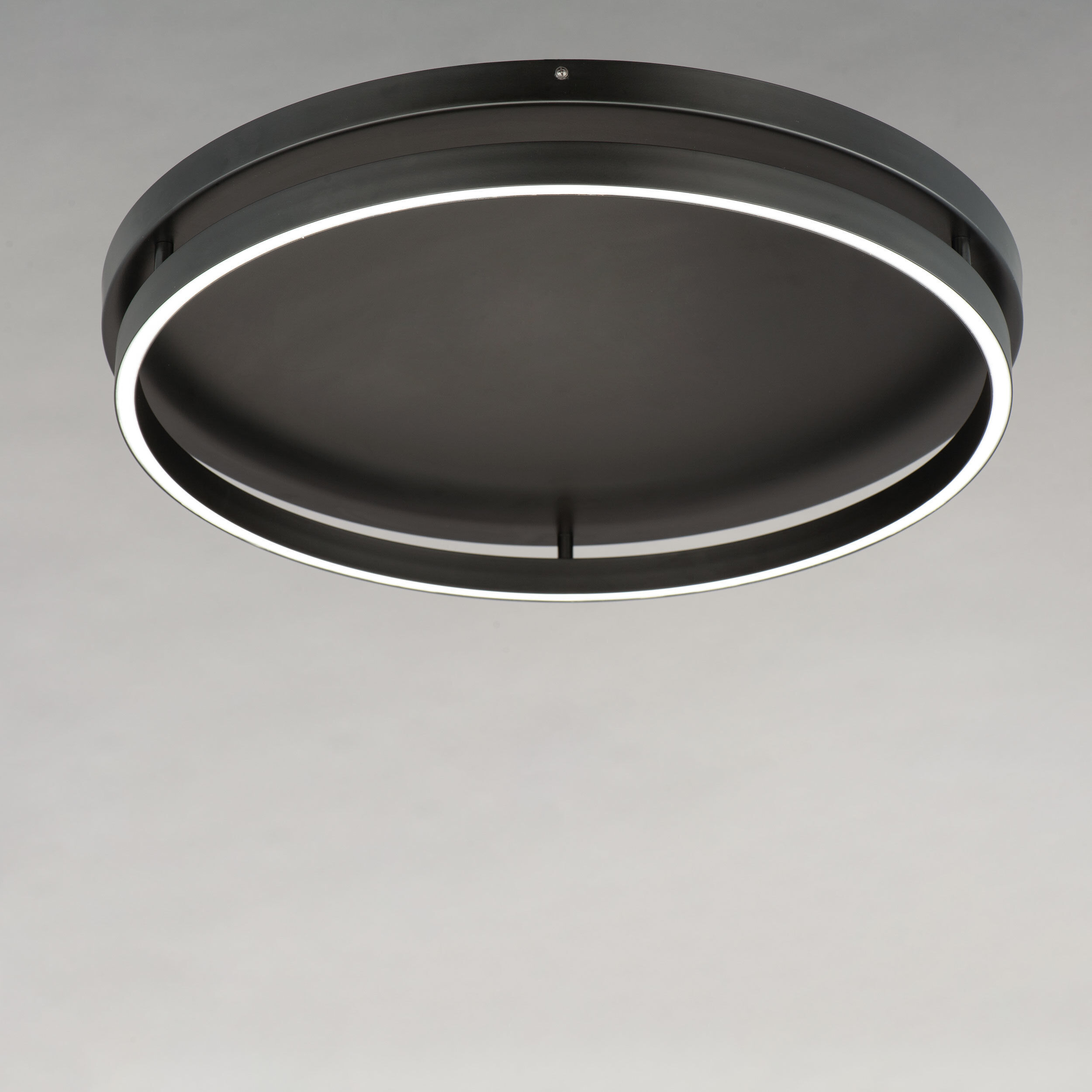 Groove LED 24.5 inch Black Flush Mount Ceiling Light