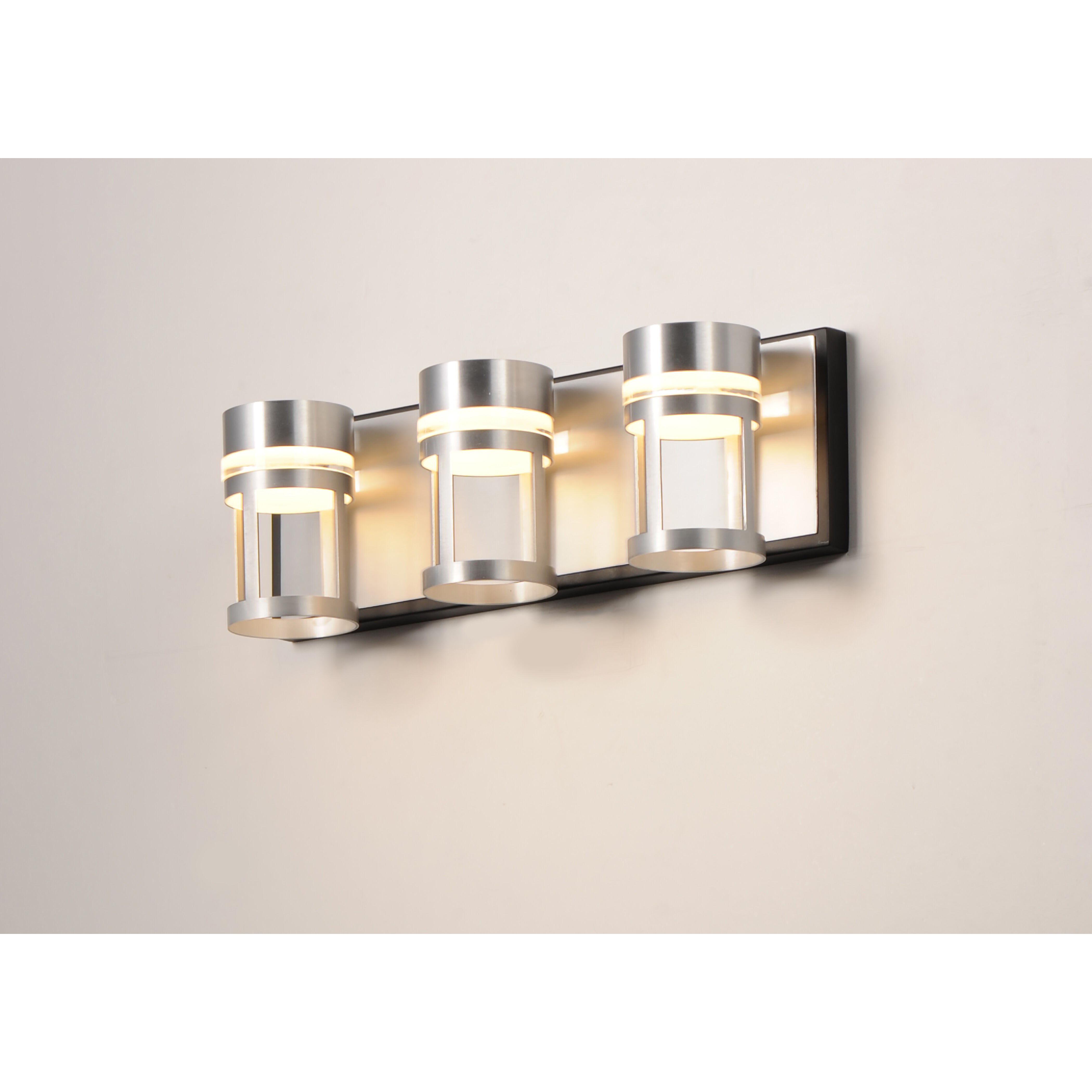 Accord LED 18 inch Black and Brushed Aluminum Bath Vanity Light Wall Light