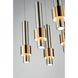 Reveal LED 10 inch Satin Nickel and Satin Brass Multi-Light Pendant Ceiling Light
