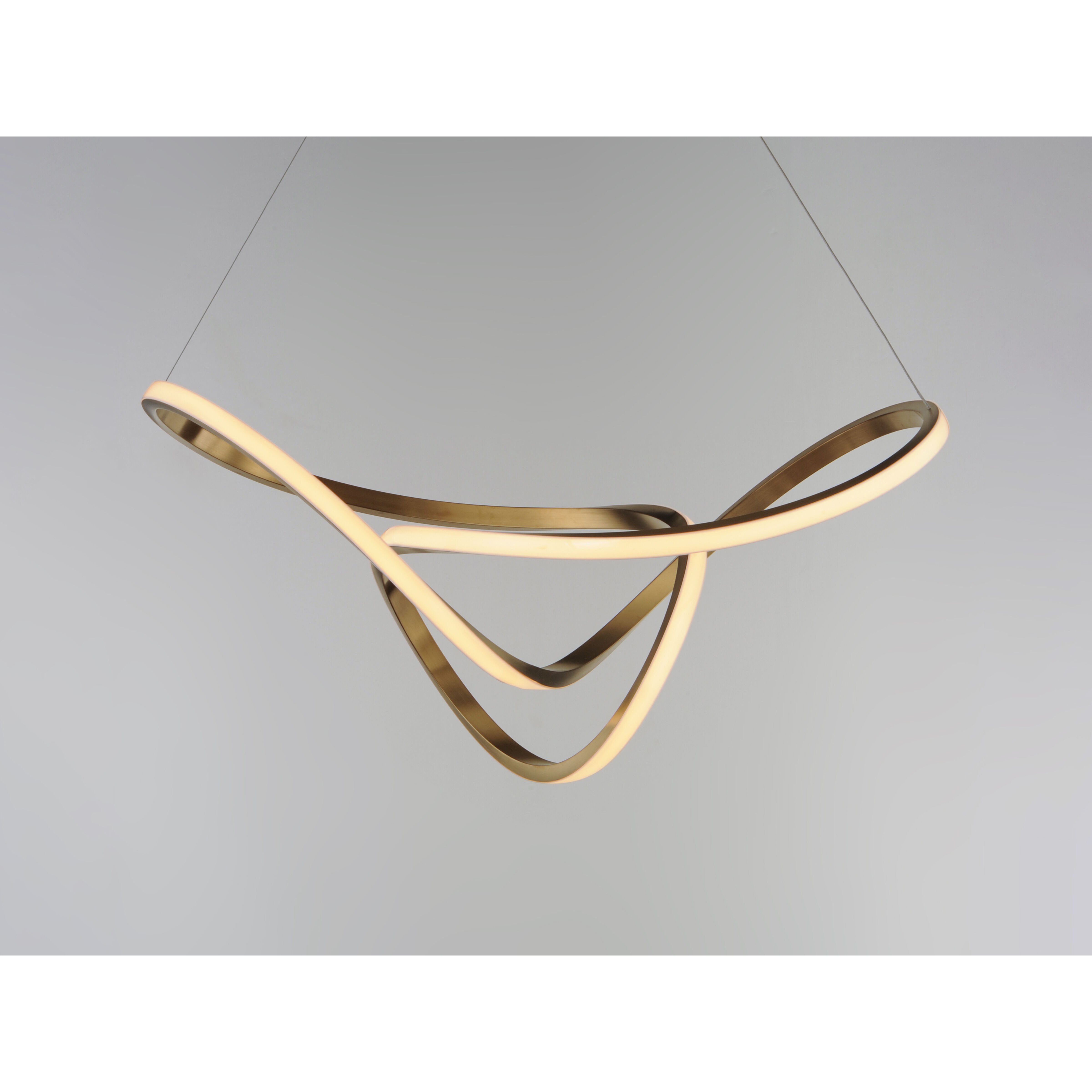 Perpetual LED 27.25 inch Brushed Champagne Single Pendant Ceiling Light