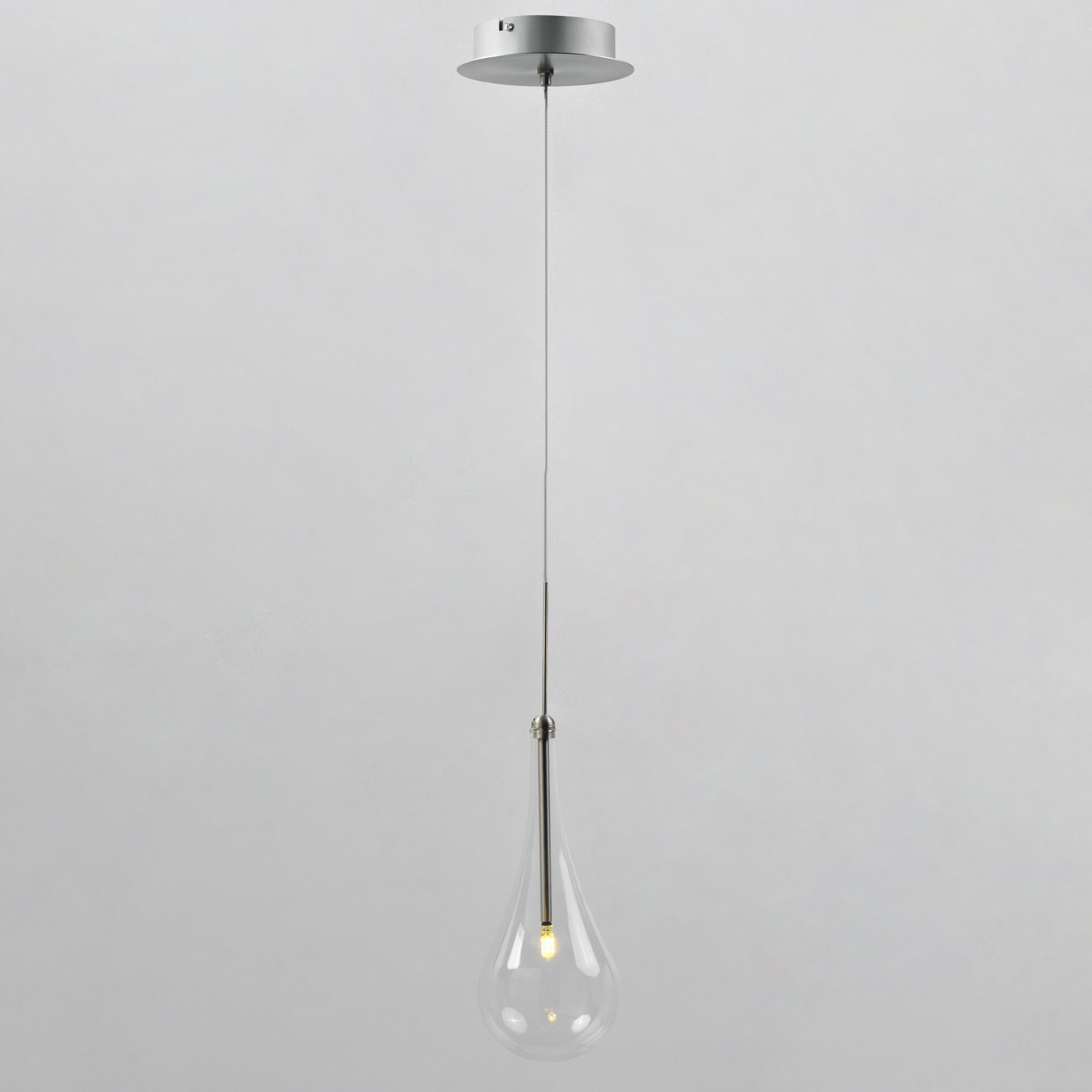 ET2 E23121 18PC Larmes LED LED 4.75 inch Polished Chrome Single Pendant Ceiling Light