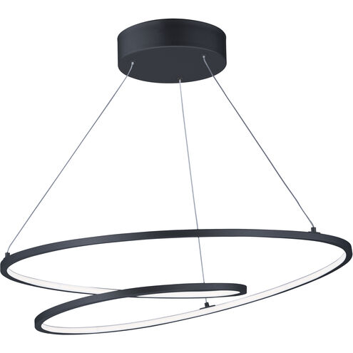 Cycle LED 24.5 inch Black Single Pendant Ceiling Light
