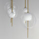 Martini LED 23.75 inch Natural Aged Brass Multi-Light Pendant Ceiling Light