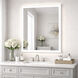 Framed 36 X 30 inch Satin Nickel LED Wall Mirror