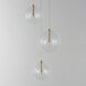 Global LED 11.5 inch Natural Aged Brass Multi-Light Pendant Ceiling Light