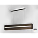 iWood LED 59.75 inch Wenge and Polished Chrome Linear Pendant Ceiling Light