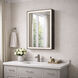 Bevel 36 X 24 inch Brushed Black LED Mirror