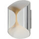 Folio LED 9.75 inch Satin Aluminum and White Outdoor Wall Mount