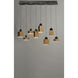 Nob LED 33 inch Black and Gold Linear Pendant Ceiling Light