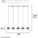 Parasol LED 6 inch Polished Chrome Multi-Light Pendant Ceiling Light