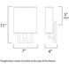 Edinburgh LED LED 7 inch Satin Nickel ADA Wall Sconce Wall Light