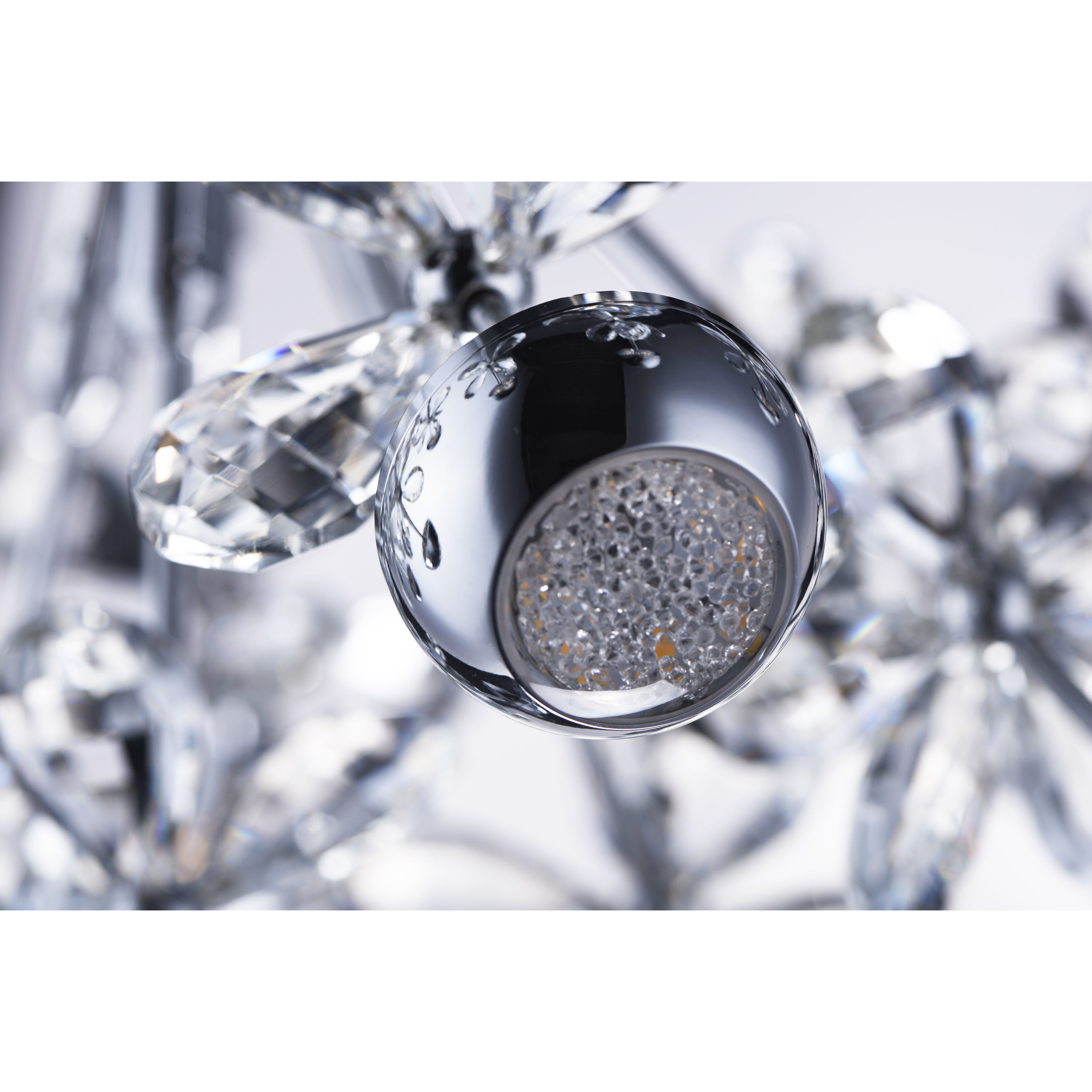 Supernova LED 34 inch Polished Chrome Multi-Light Pendant Ceiling Light