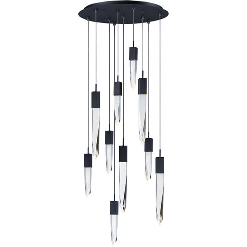 Quartz LED 20 inch Black Multi-Light Pendant Ceiling Light