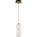 Soji LED 4.75 inch Black and Gold Single Pendant Ceiling Light