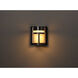 Accord LED 5 inch Black and Brushed Aluminum Bath Vanity Wall Light