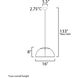 Wimbledon LED 16 inch Light Cream Single Pendant Ceiling Light