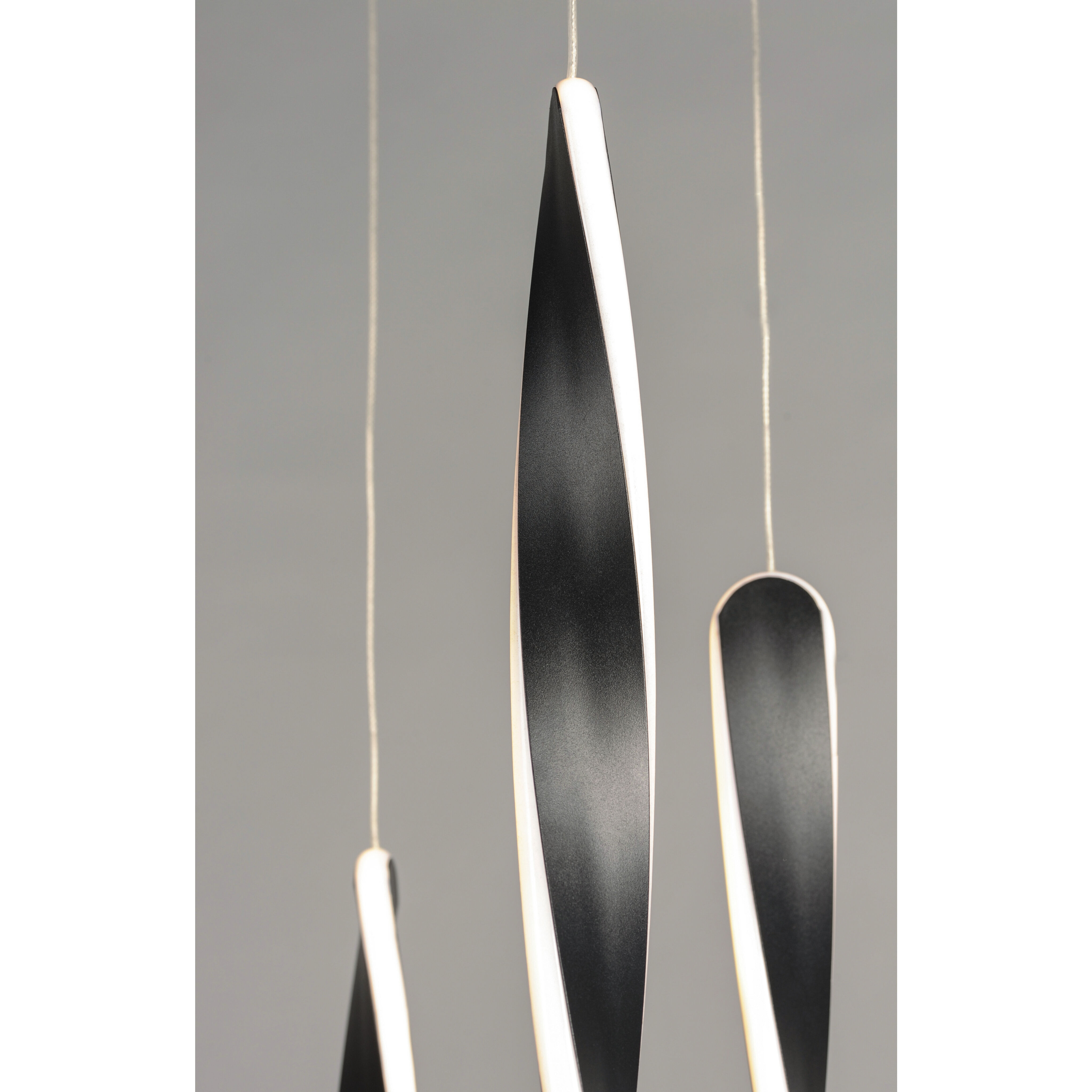 Pirouette LED 16 inch Black Multi-Light Pendant Ceiling Light