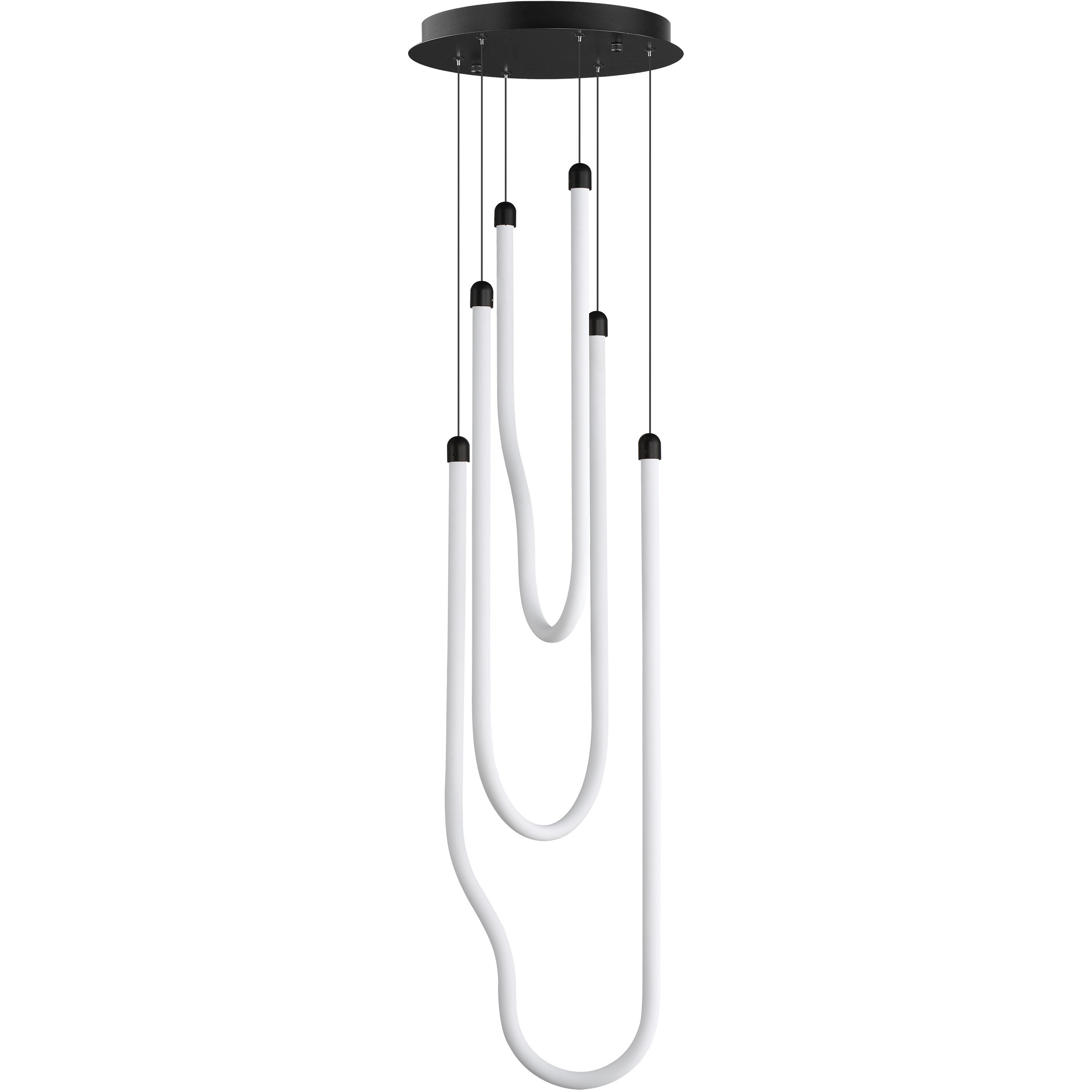 Soleil LED 13 inch Black Multi-Light Pendant Ceiling Light