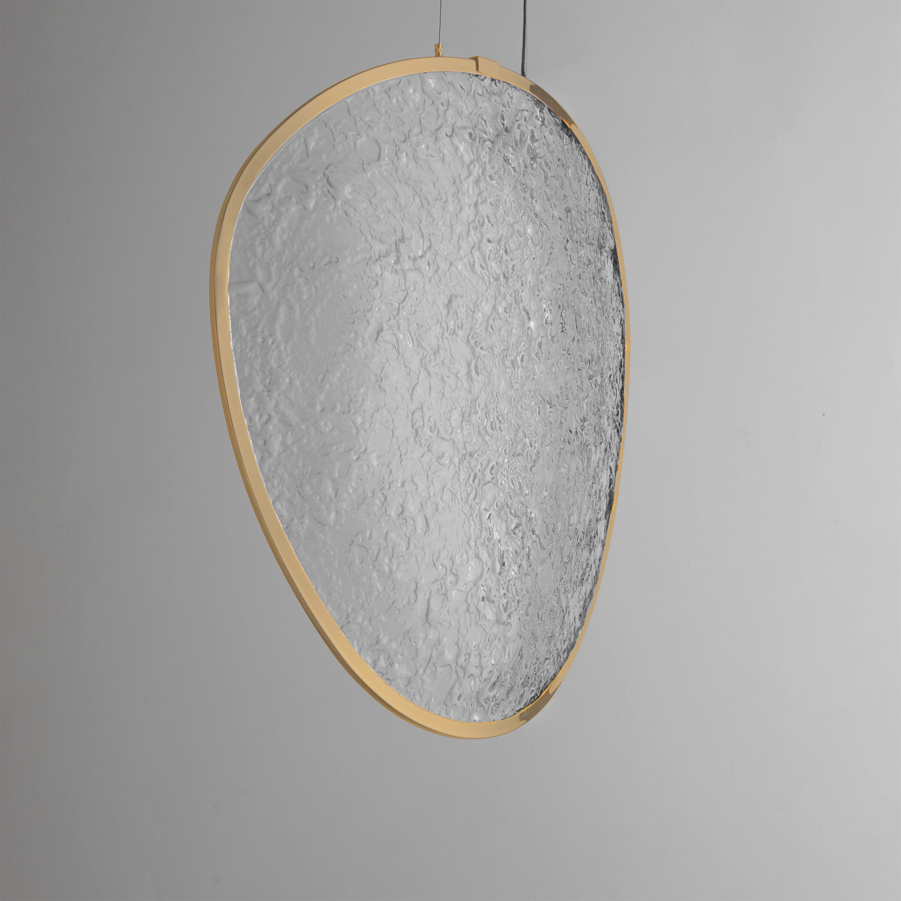Moonscapes LED 6 inch Brushed Champagne Single Pendant Ceiling Light