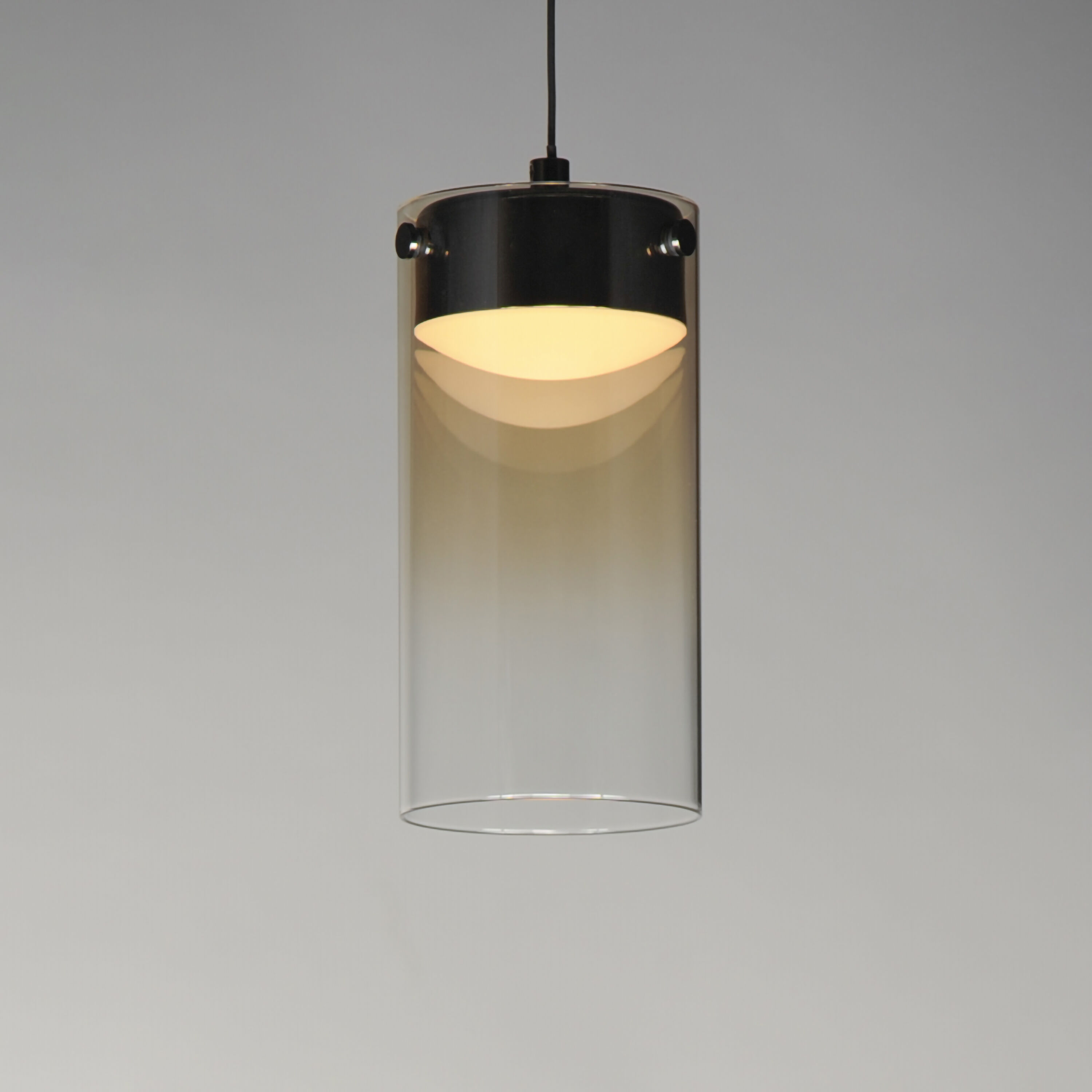 Highball LED 4 inch Gunmetal Mini Pendant Ceiling Light in Amber