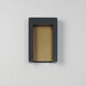 Alcove LED 10 inch Black and Gold Outdoor Wall Sconce