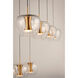 Newton LED 10.5 inch Black and Gold Multi-Light Pendant Ceiling Light