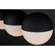 Half Moon LED 30.25 inch Black Linear Pendant Ceiling Light