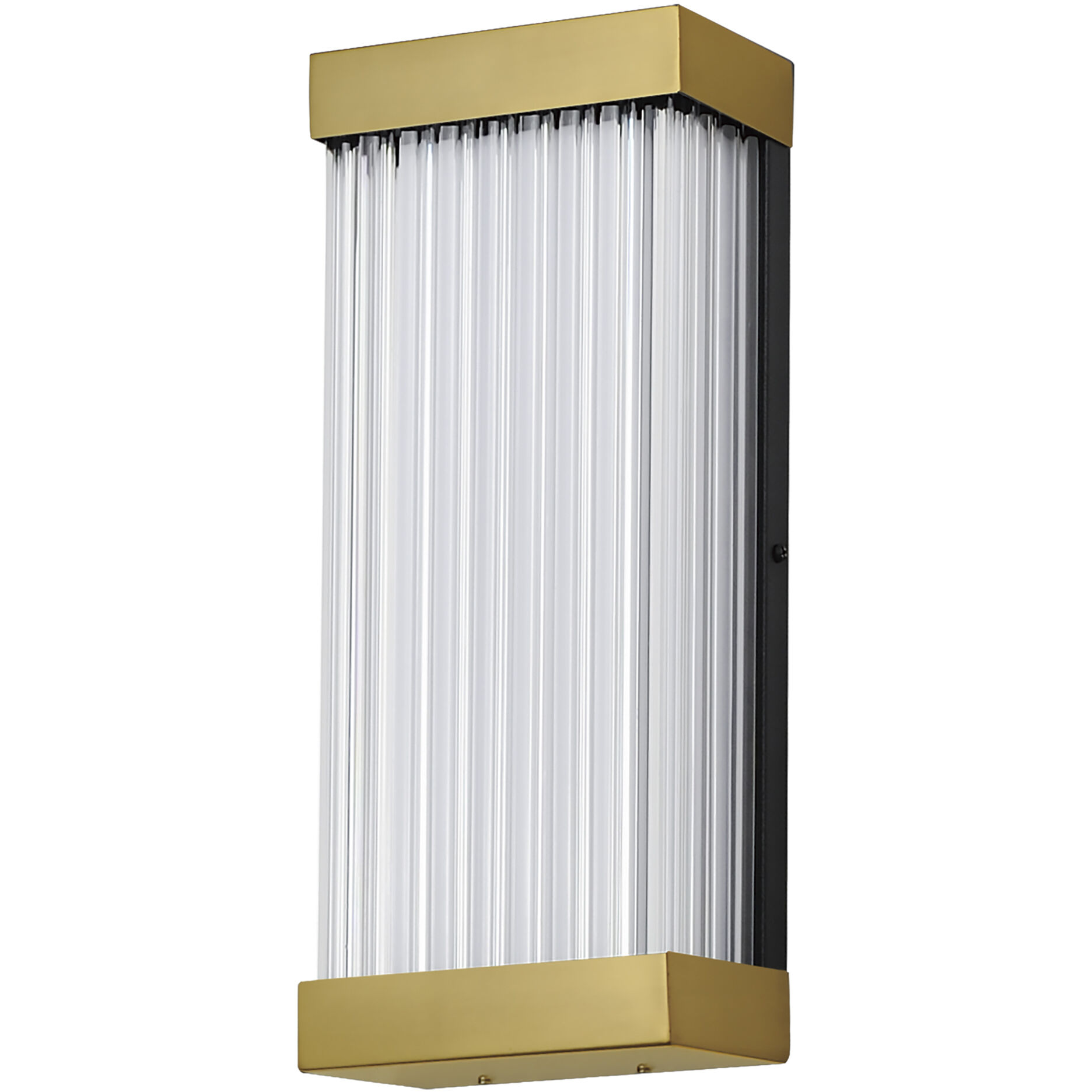 Acropolis LED 14 inch Natural Aged Brass Outdoor Wall Mount