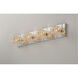 Gem 4 Light 31 inch Polished Chrome Bath Vanity Light Wall Light in Silver