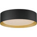 Echo LED 16 inch Black and Gold Flush Mount Ceiling Light in Black/Gold