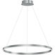 Groove 5CCT LED 32 inch Brushed Aluminum Single Pendant Ceiling Light