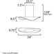 Manta Linear Pendant Ceiling Light in Polished Chrome, Clear Ribbed