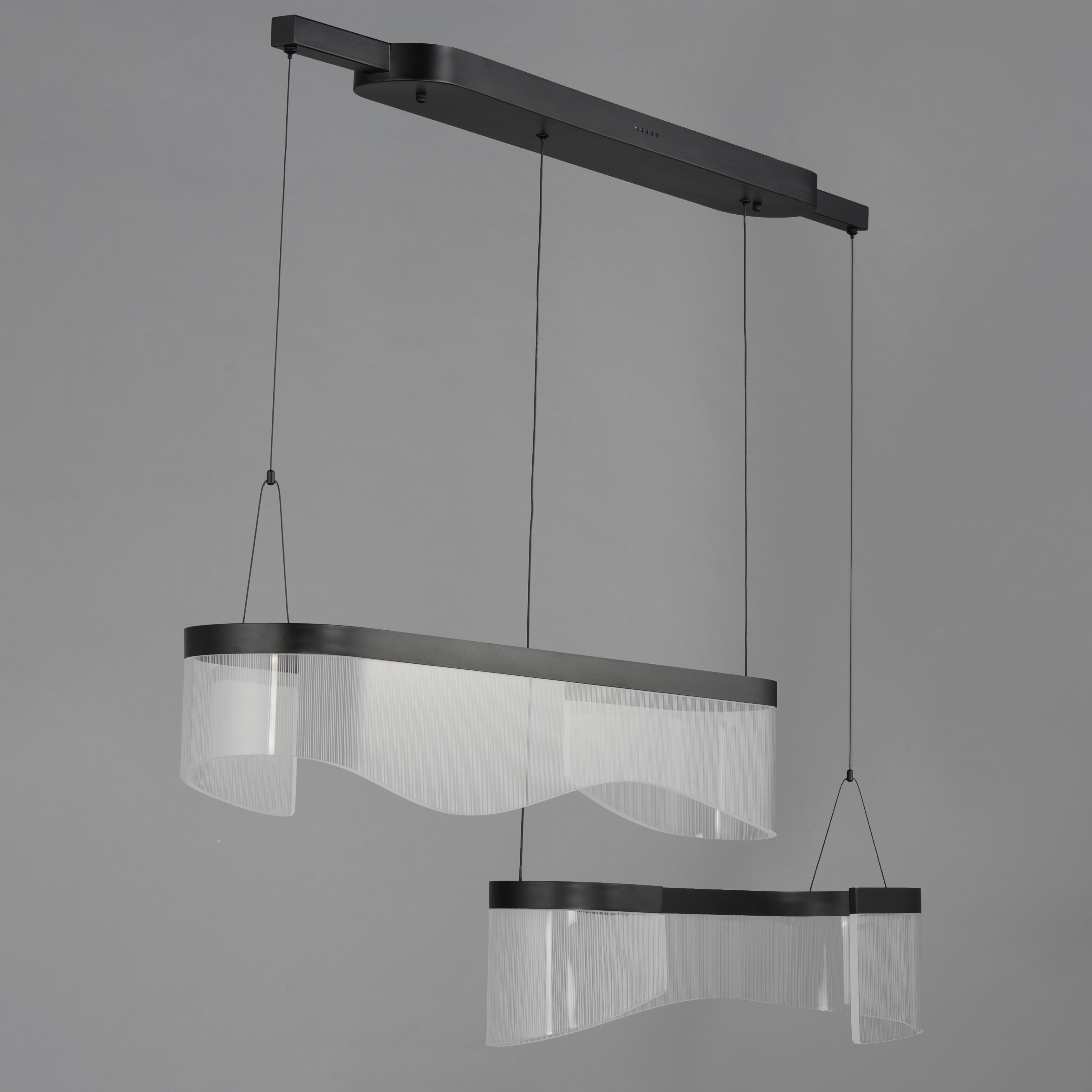 Sonata LED 47.25 inch Black Linear Pendant Ceiling Light