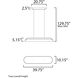 Wimbledon LED 39.75 inch Light Cream Linear Pendant Ceiling Light