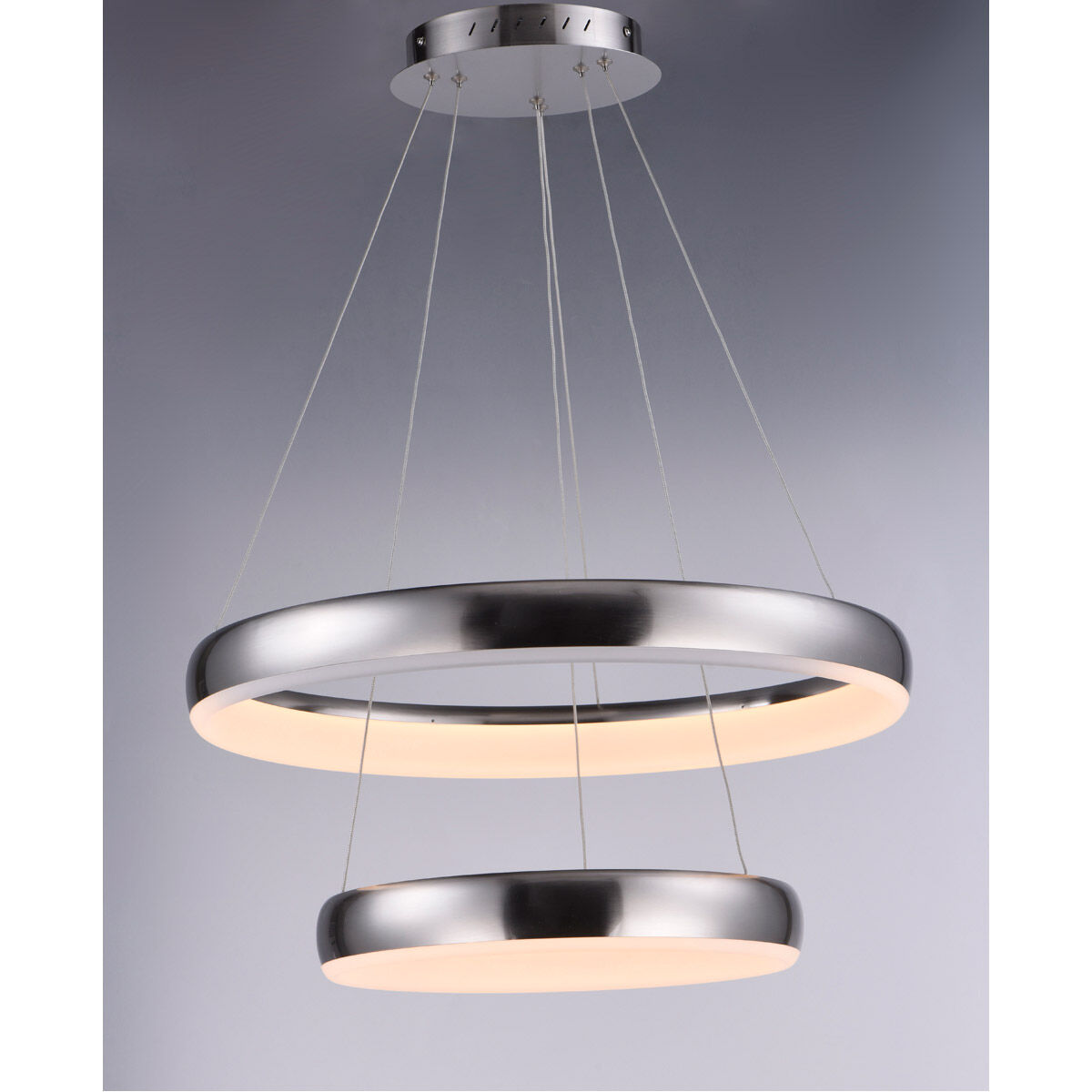 Innertube LED 23.5 inch Satin Nickel Multi-Light Pendant Ceiling Light