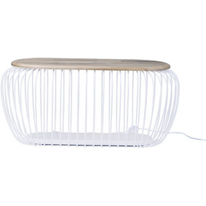 Cage 18 inch 9.00 watt White/Navaho White Floor Lamp Portable Light