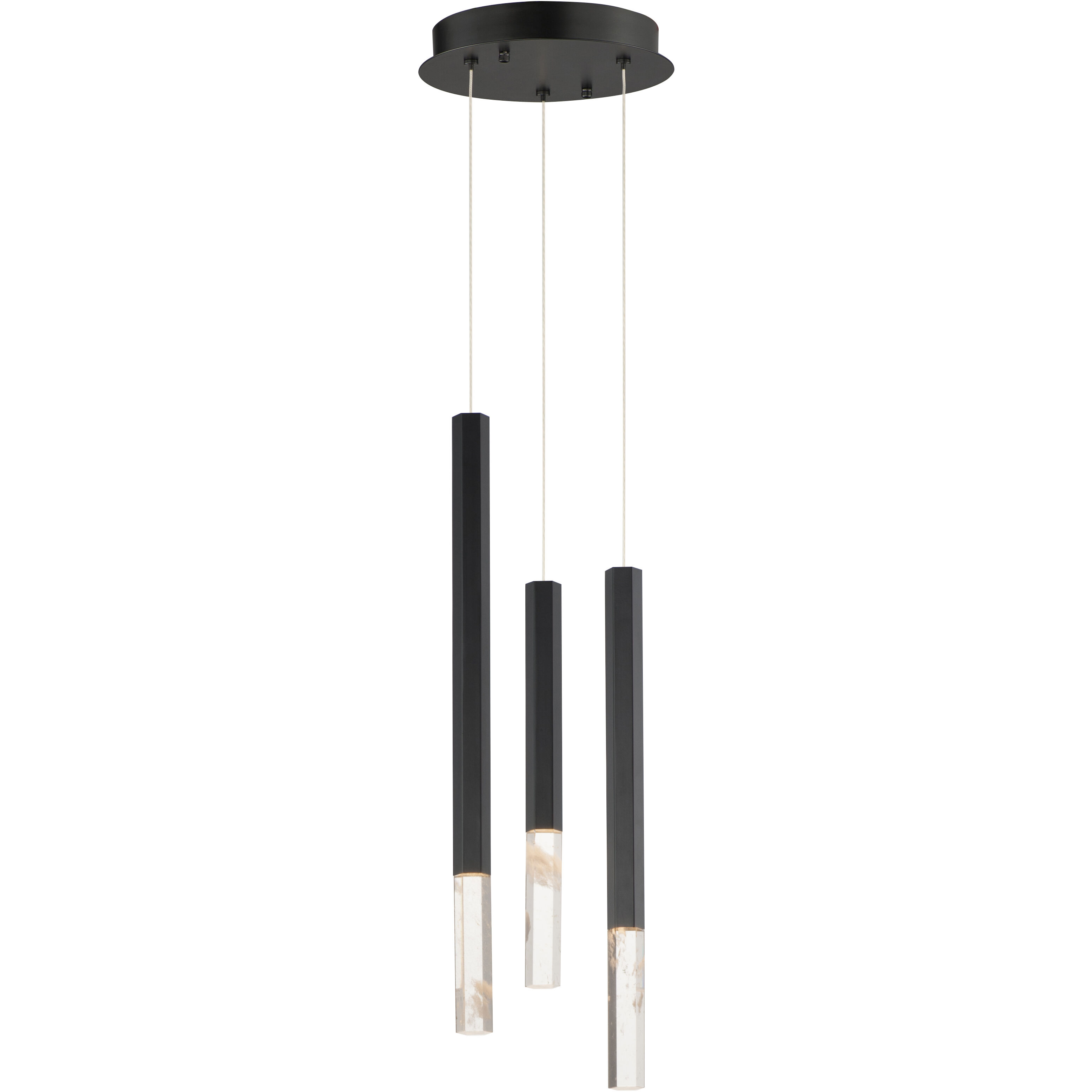 Diaphane LED 9.75 inch Black Multi-Light Pendant Ceiling Light