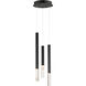 Diaphane LED 9.75 inch Black Multi-Light Pendant Ceiling Light