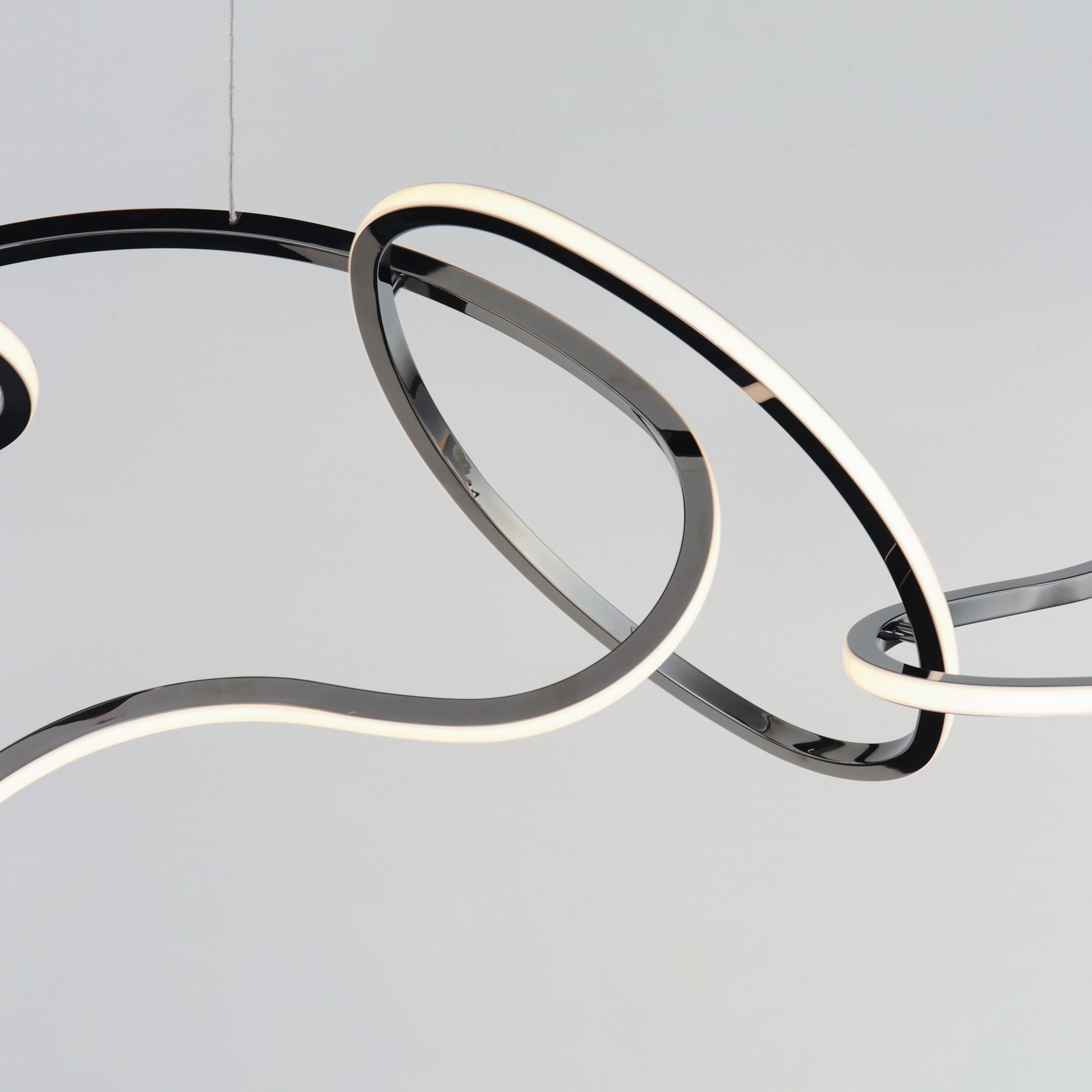 Unity LED 69 inch Black Chrome Linear Pendant Ceiling Light