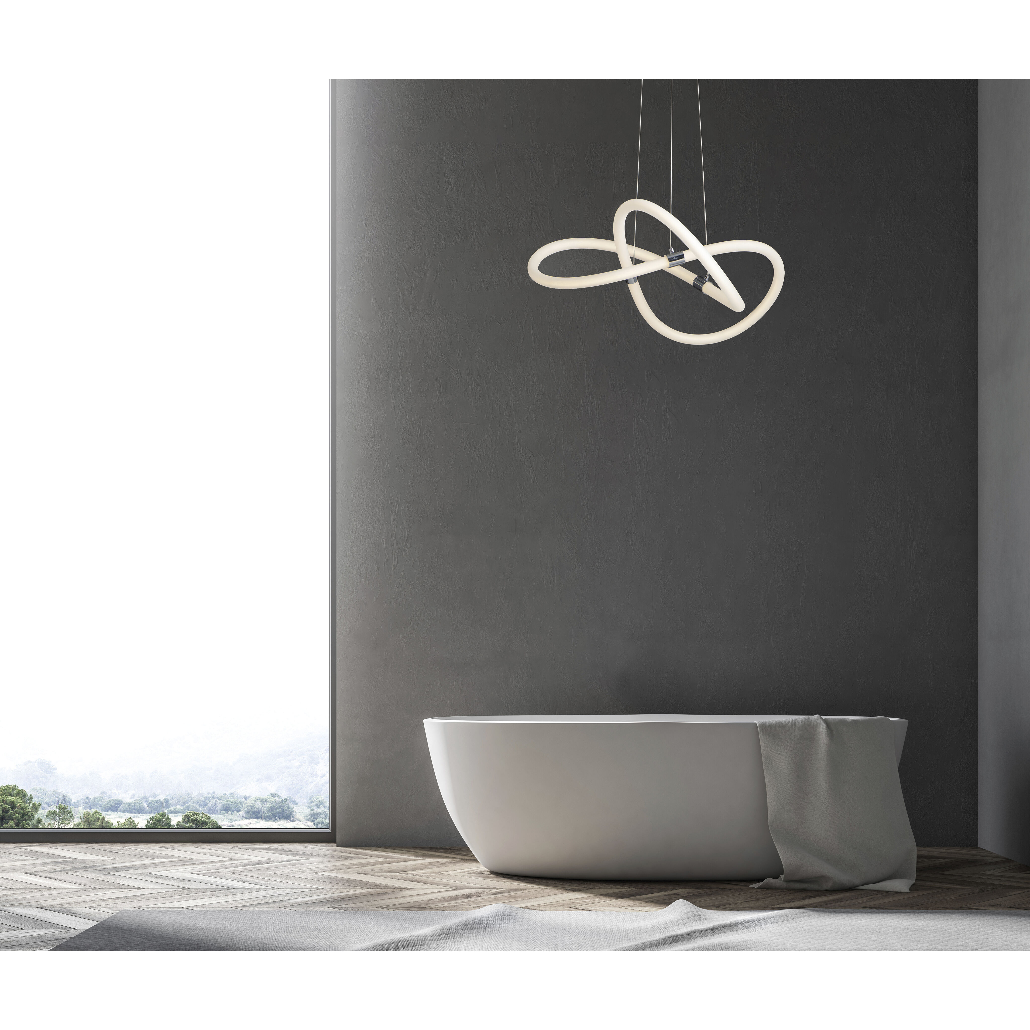 Tracer LED 22.75 inch Polished Chrome Single Pendant Ceiling Light