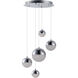 Eclipse LED 20 inch Polished Chrome Multi-Light Pendant Ceiling Light