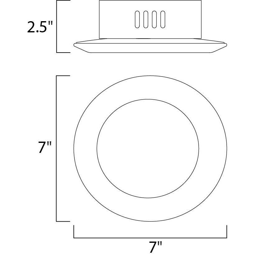 Hilite LED 7 inch Bronze ADA Wall Sconce Wall Light