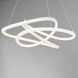 Twisted LED 24.5 inch Matte White Single Pendant Ceiling Light
