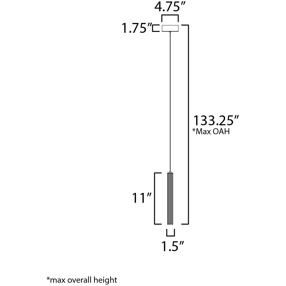 Cortex LED 1.5 inch Natural Aged Brass Single Pendant Ceiling Light