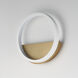 Hoopla LED 11.75 inch White and Gold ADA Wall Sconce Wall Light in White/Gold