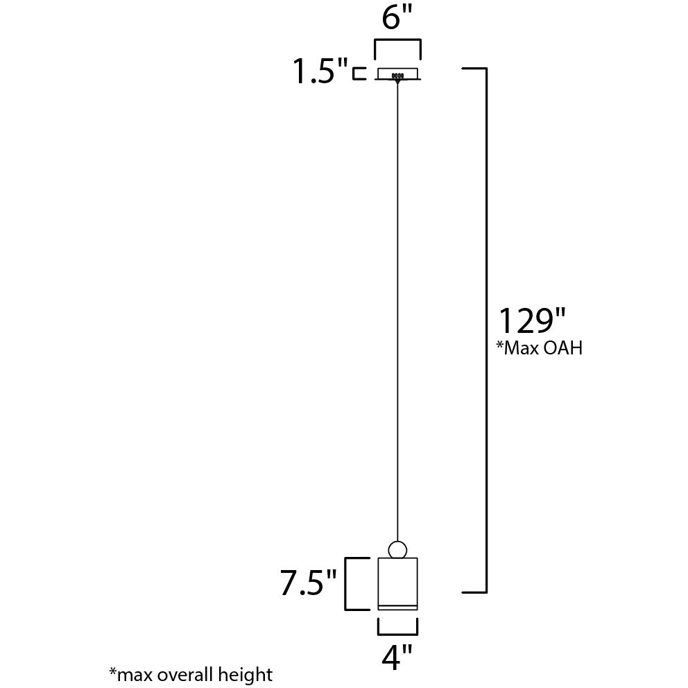 Nob LED 4 inch Black and Gold Single Pendant Ceiling Light