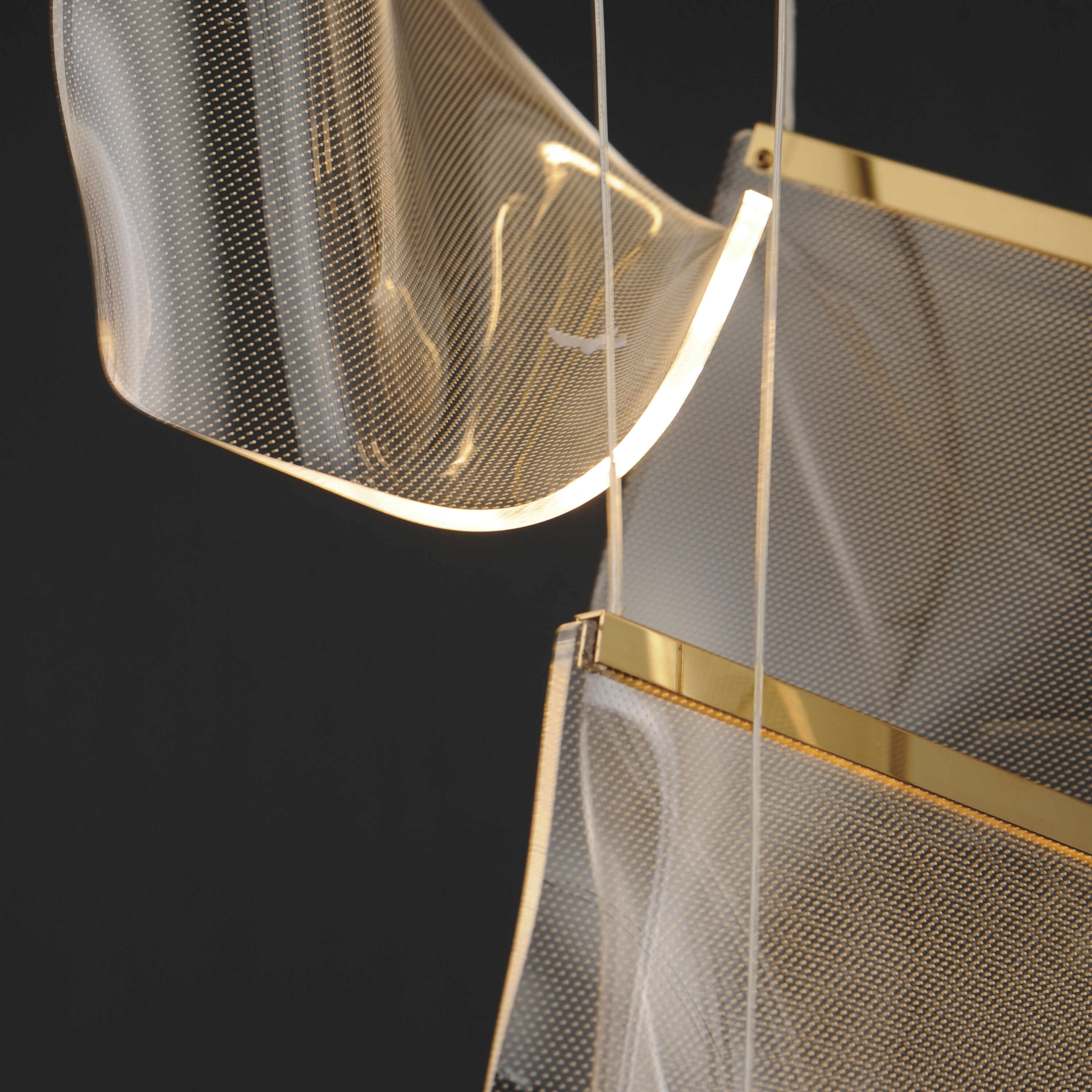 Rinkle LED 27.5 inch French Gold Multi-Light Pendant Ceiling Light