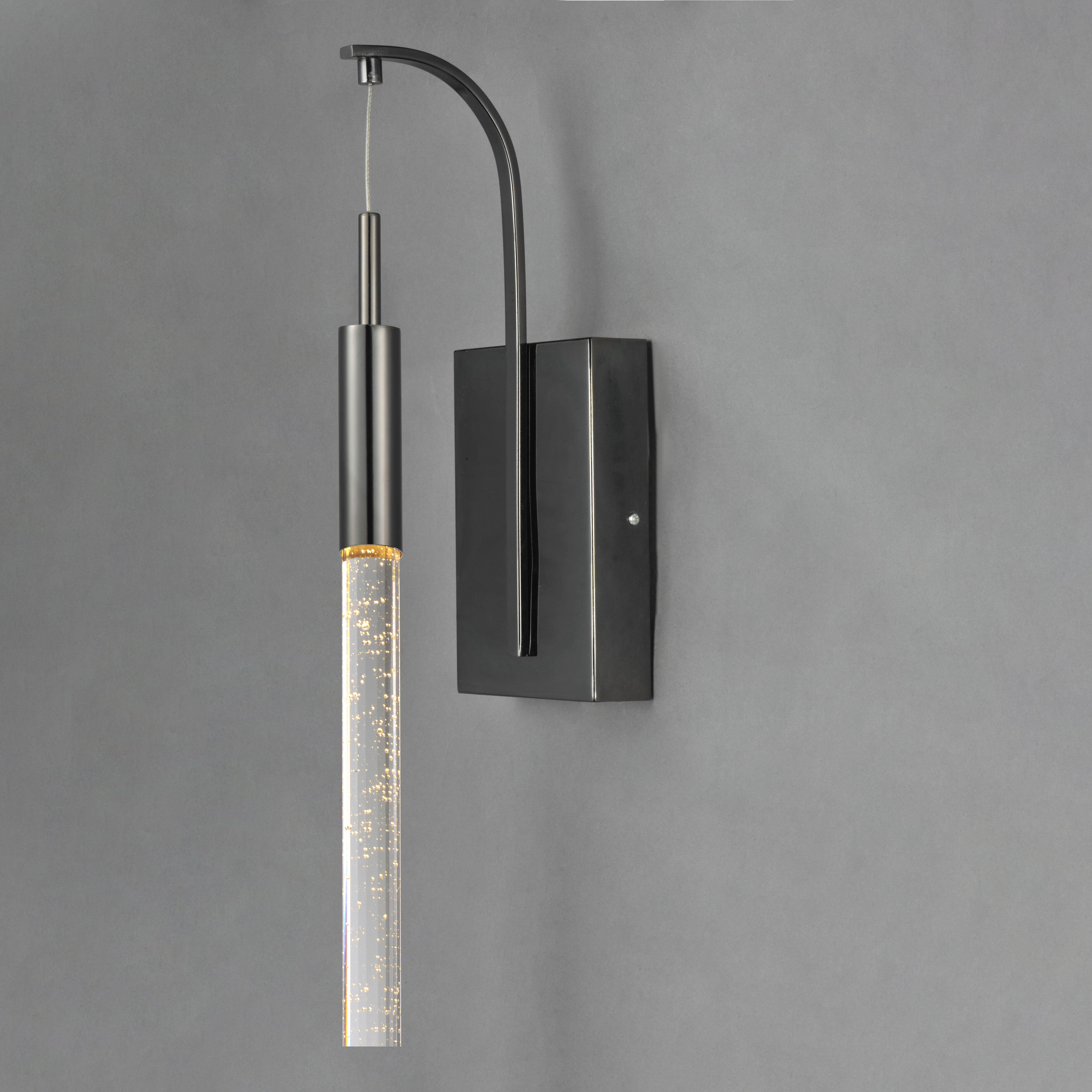 Black chrome wall lights top